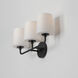 Bristol 3 Light 21 inch Black Bath Vanity Wall Light