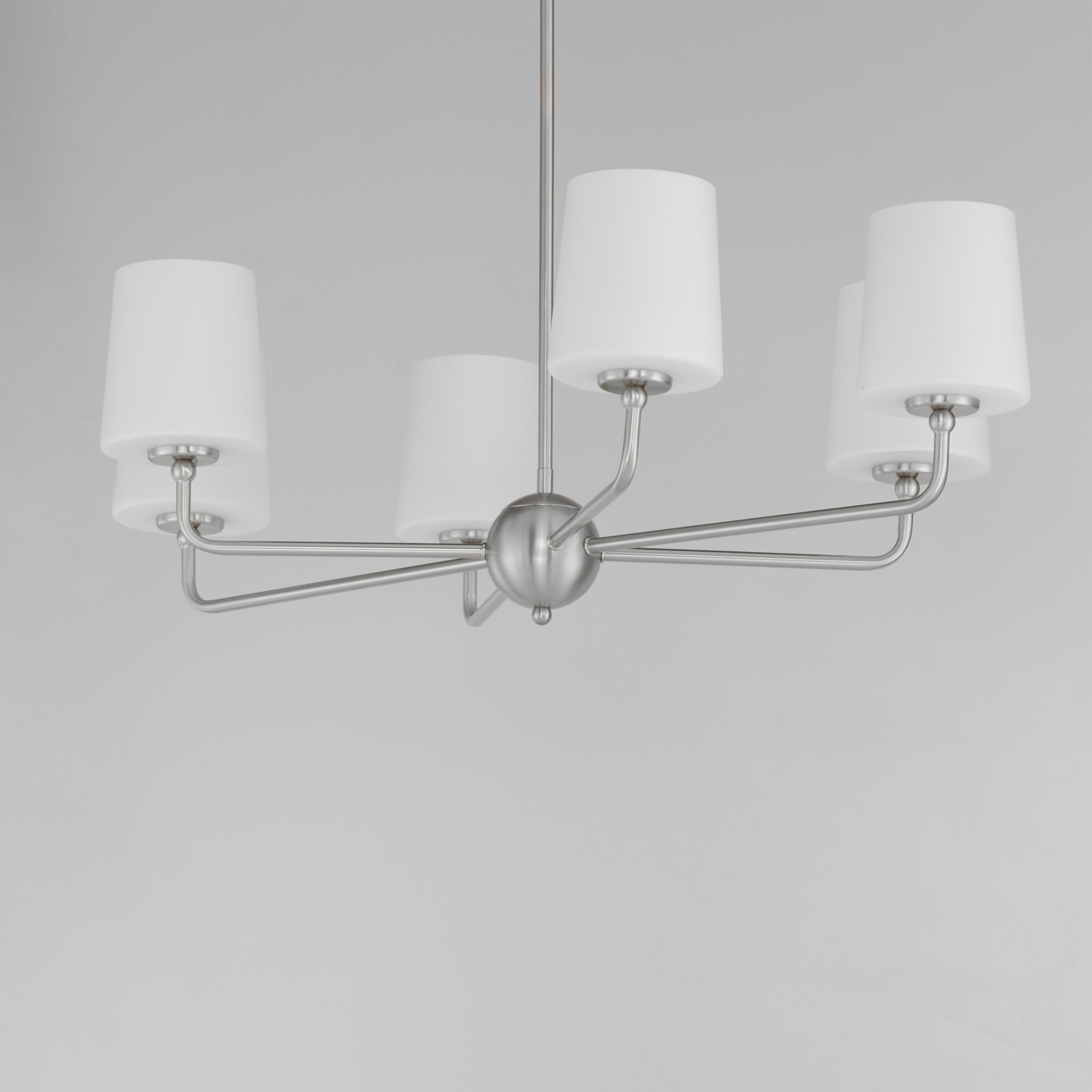 Bristol 6 Light 34 inch Satin Nickel Single-Tier Chandelier Ceiling Light