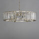 Odeon 6 Light 26.75 inch Golden Silver Chandelier Ceiling Light