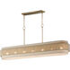 Seacliff 7 Light 60 inch Natural Aged Brass Linear Pendant Ceiling Light