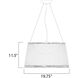 Bahama LED 20.25 inch White Outdoor Pendant