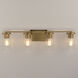 Livingston 4 Light 30 inch Natural Aged Brass Bath Vanity Wall Light