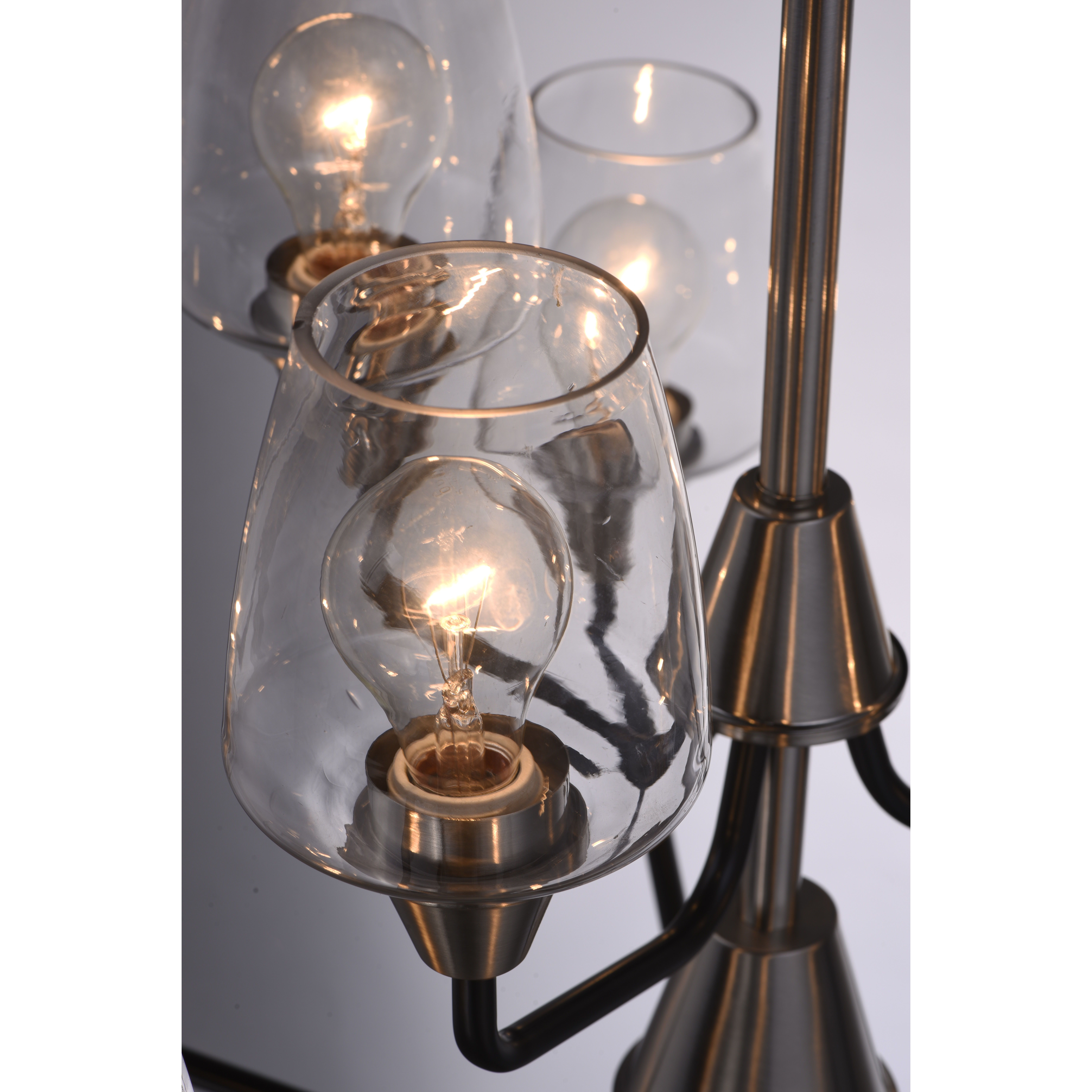 Goblet 9 Light 27 inch Black/Satin Nickel Multi-Tier Chandelier Ceiling Light in Black and Satin Nickel
