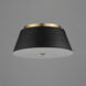 Miles LED 16 inch Black and Natural Aged Brass Flush Mount Ceiling Light