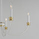 Charlton 5 Light 26 inch Weathered White and Gold Leaf Chandelier Ceiling Light