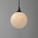 Neve 1 Light 9 inch Black Single Pendant Ceiling Light