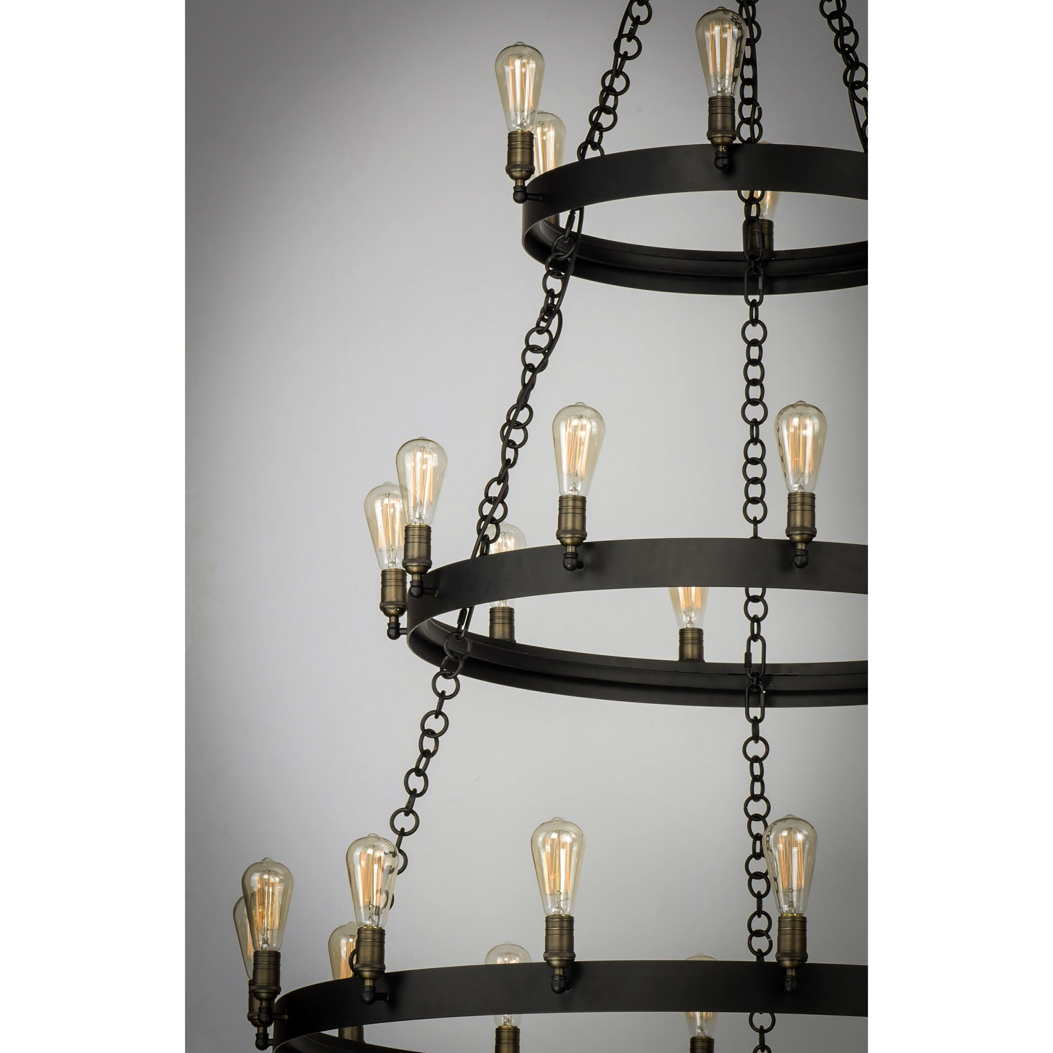 Maxim 26278BKNAB Noble 30 Light 50 inch Black/Natural Aged