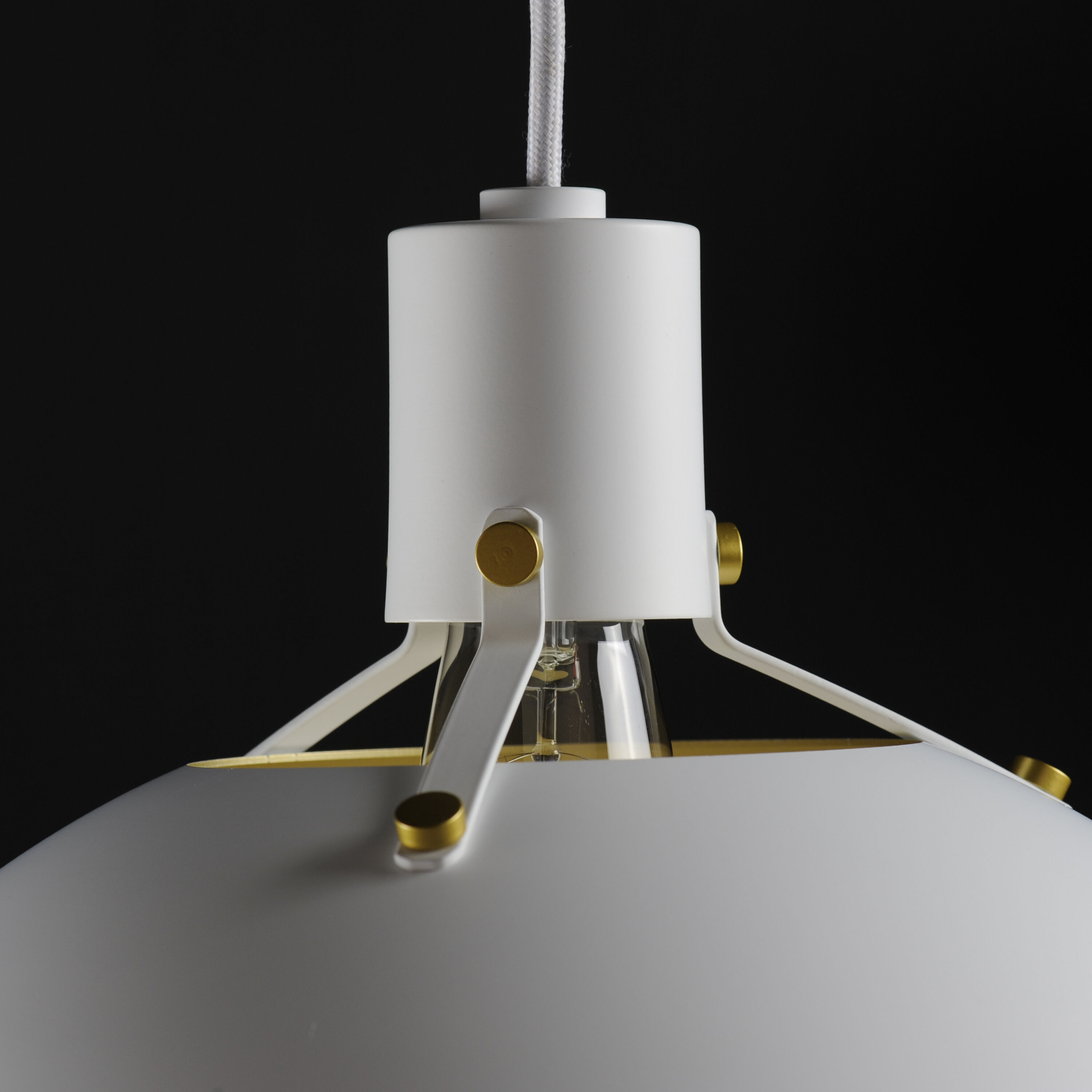 Dawn 1 Light 15.25 inch White/Satin Brass Single Pendant Ceiling Light in White and Satin Brass