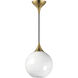 Neve 1 Light 9 inch Natural Aged Brass Single Pendant Ceiling Light