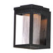 Salon LED 10 inch Black Outdoor Wall Mount in Clear Ribbed