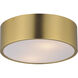 Tommy 2 Light 12 inch Satin Brass Flush Mount Ceiling Light