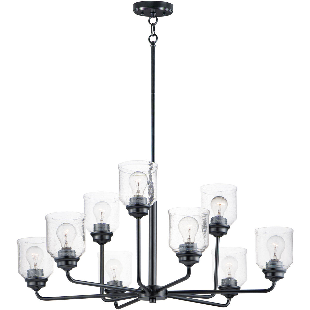 Acadia 9 Light 35 inch Black Chandelier Ceiling Light