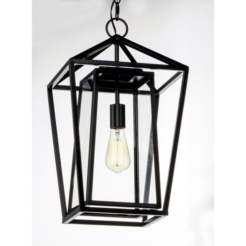 Artisan 1 Light 12 inch Black Outdoor Hanging Lantern