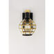 Heirloom 1 Light 10.75 inch Black and Burnished Brass Outdoor Wall Mount