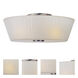 Finesse 3 Light 13.25 inch Satin Nickel Flush Mount Ceiling Light