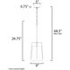 Pitchfork 1 Light 9 inch Oil Rubbed Bronze Single Pendant Ceiling Light
