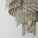 Fontaine 7 Light 23.5 inch Golden Silver Chandelier Ceiling Light