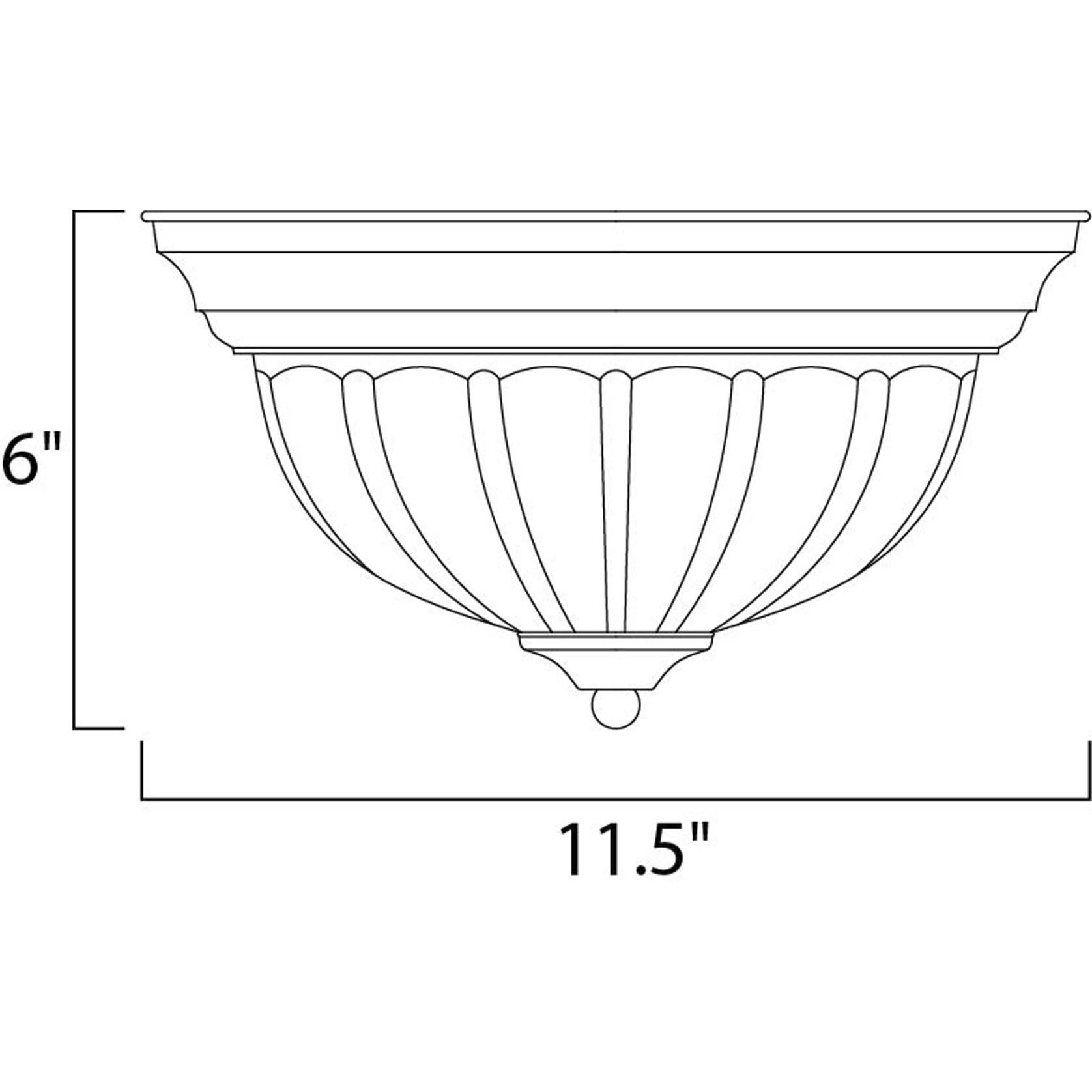 Essentials 583x 1 Light 12 inch Black Flush Mount Ceiling Light