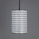 Shaka 1 Light 8 inch Black and White Mini Pendant Ceiling Light