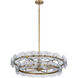 Loren 6 Light 32 inch Weathered Brass Multi-Tier Chandelier Ceiling Light in Textured Clear