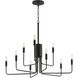 Abner 9 Light 32 inch Black Chandelier Ceiling Light