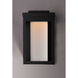Salon LED 10 inch Black Outdoor Wall Mount in Satin White