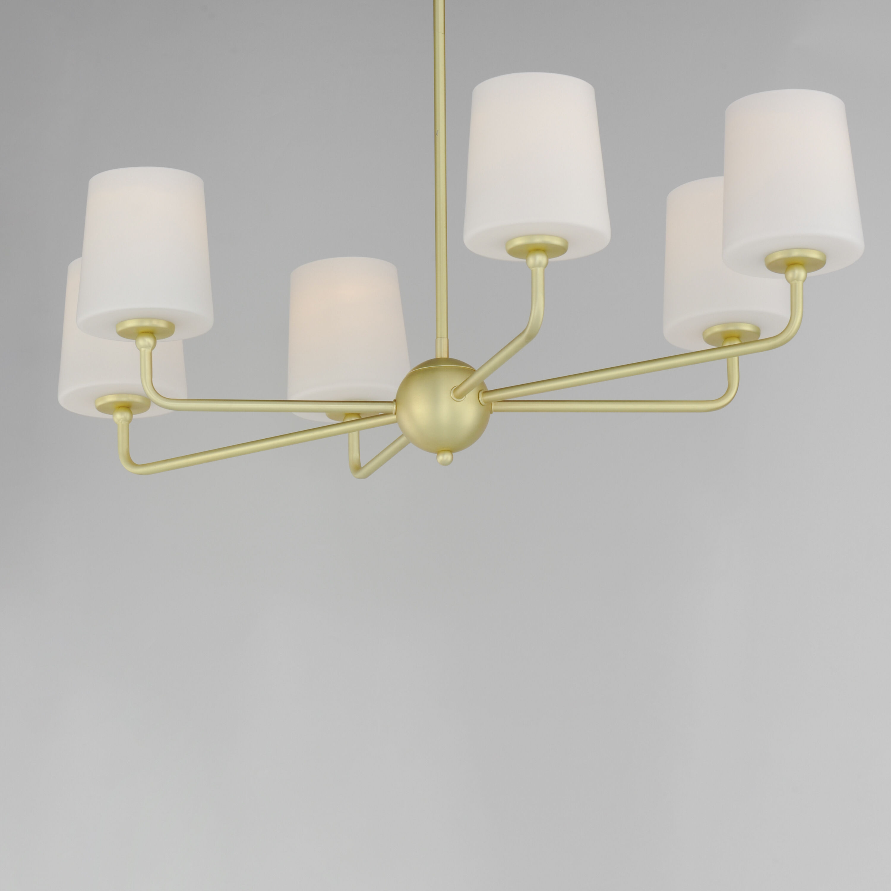Bristol 6 Light 34 inch Satin Brass Single-Tier Chandelier Ceiling Light
