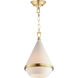 Giza 1 Light 11 inch Satin Brass Single Pendant Ceiling Light