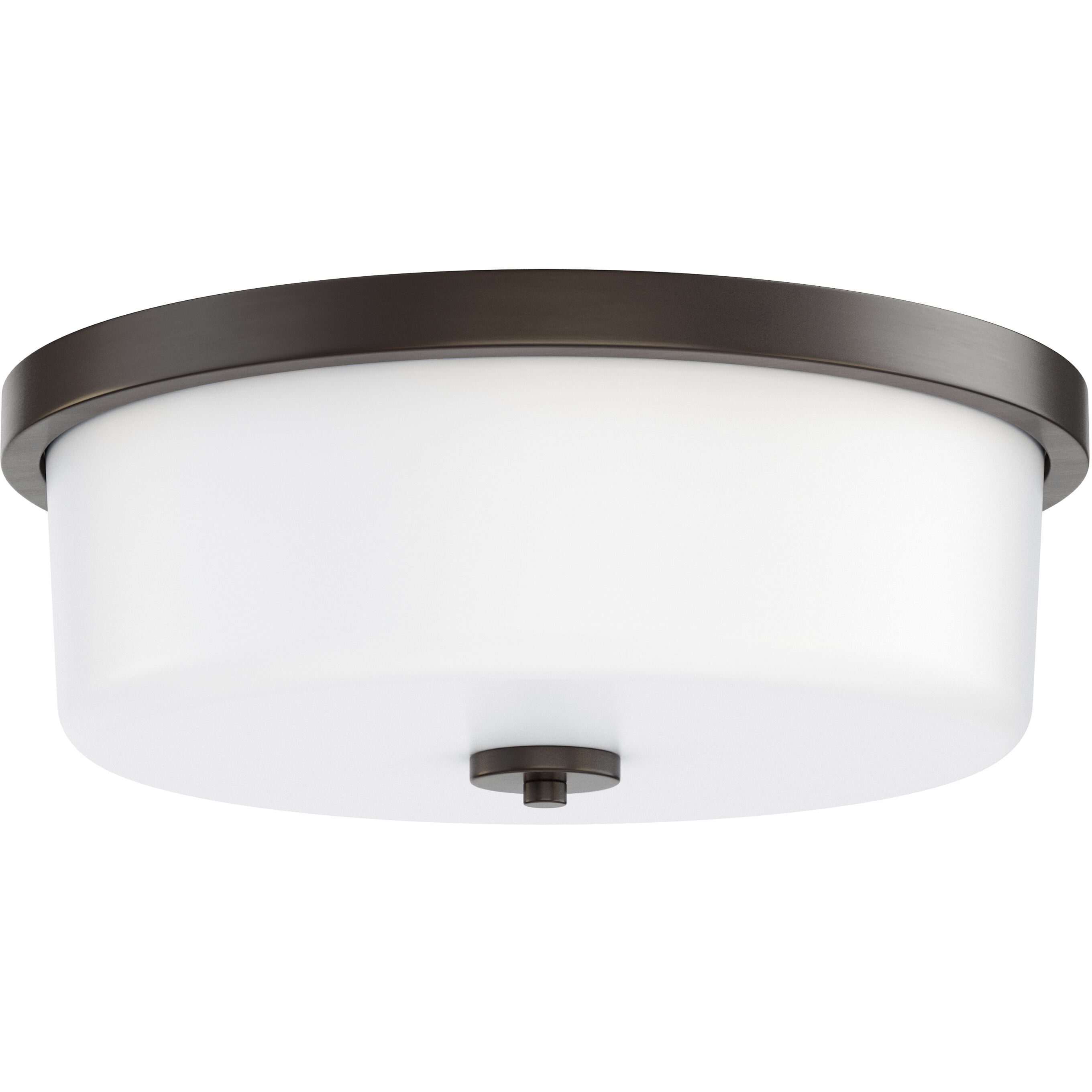 Fuller 3 Light 16 inch Oil Rubbed Bronze Flush Mount Ceiling Light in White