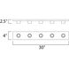 Essentials - 445x 5 Light 30 inch Polished Chrome Bath Vanity Wall Light