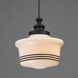 Eureka 1 Light 13.75 inch Black Single Pendant Ceiling Light
