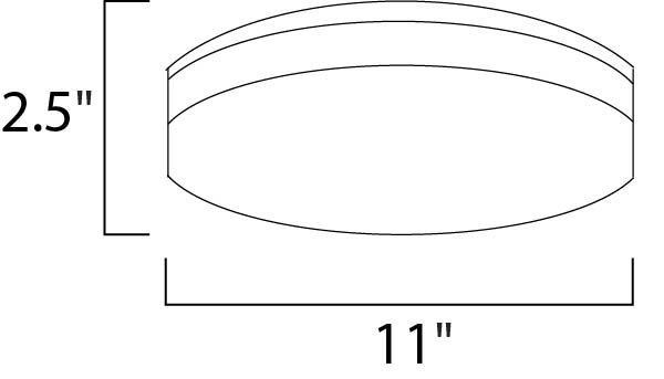 Profile EE LED 11 inch White Flush Mount Ceiling Light