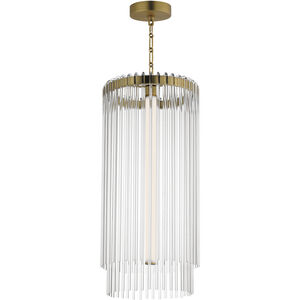 Jolie LED 14 inch Natural Aged Brass Entry Foyer Pendant Ceiling Light