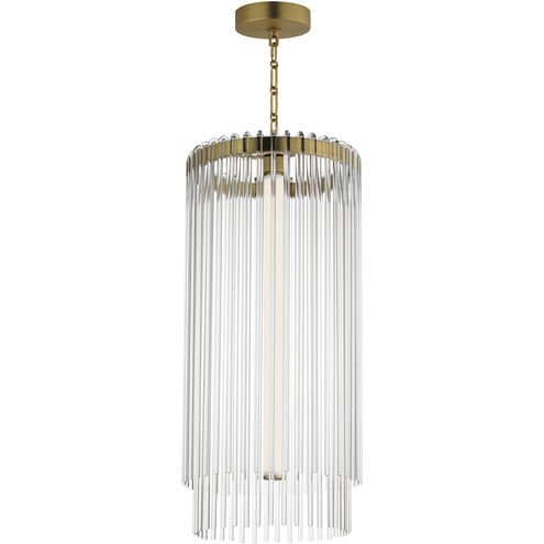 Jolie LED 14 inch Natural Aged Brass Entry Foyer Pendant Ceiling Light