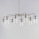 Sleek 8 Light 34 inch Satin Nickel Chandelier Ceiling Light