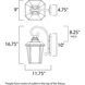 Radcliffe 1 Light 16.75 inch Black Oxide Outdoor Wall Mount