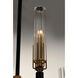 Flambeau LED 24.75 inch Black and Antique Brass Chandelier Ceiling Light