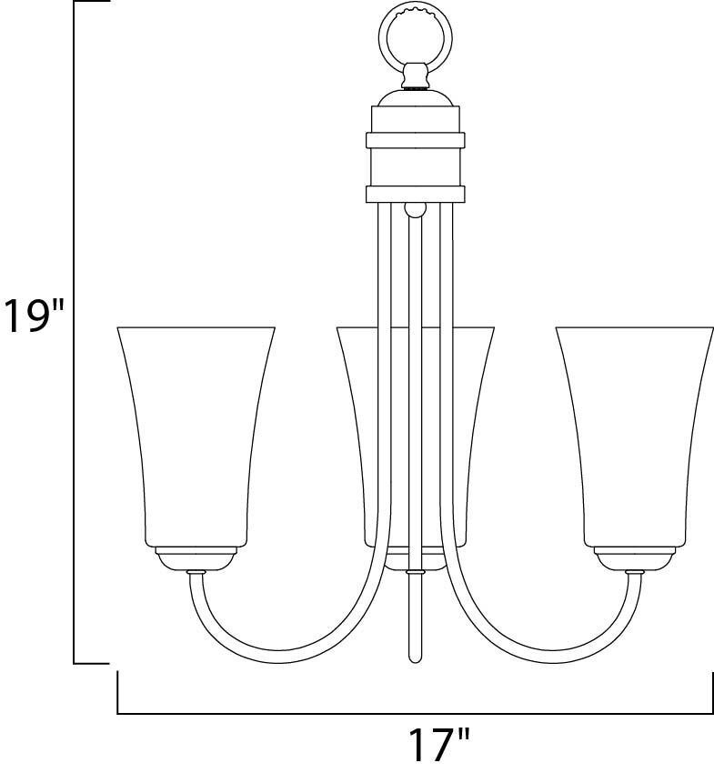 Logan 3 Light 17 inch Oil Rubbed Bronze Single-Tier Chandelier Ceiling Light