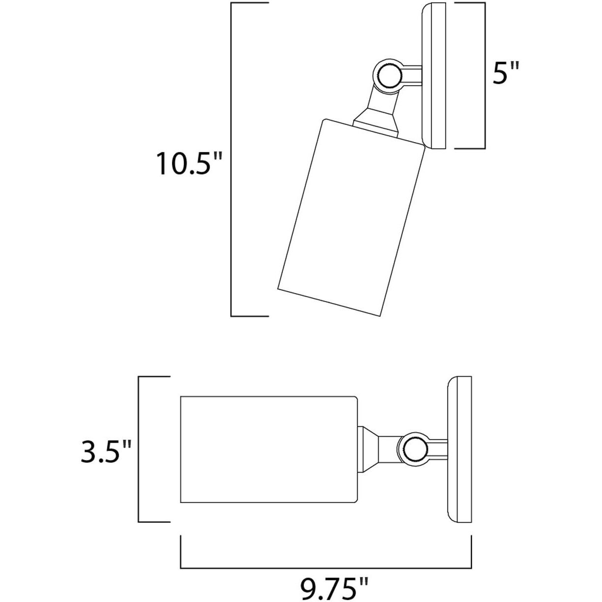 Spots 1 Light 5 inch White Flush Mount Ceiling Light