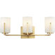 Dart 3 Light 21.25 inch Satin Brass Bath Vanity Wall Light