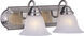 Essentials - 801x 2 Light 18 inch Satin Nickel Bath Light Wall Light in Marble