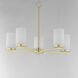 Lateral 5 Light 24 inch Satin Brass Multi-Light Pendant Ceiling Light in Satin White