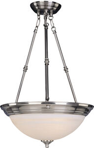 Essentials - 584x 3 Light 20 inch Satin Nickel Invert Bowl Pendant Ceiling Light