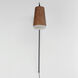 Scout LED 6 inch Weathered Wood and Tan Leather Wall Sconce Wall Light