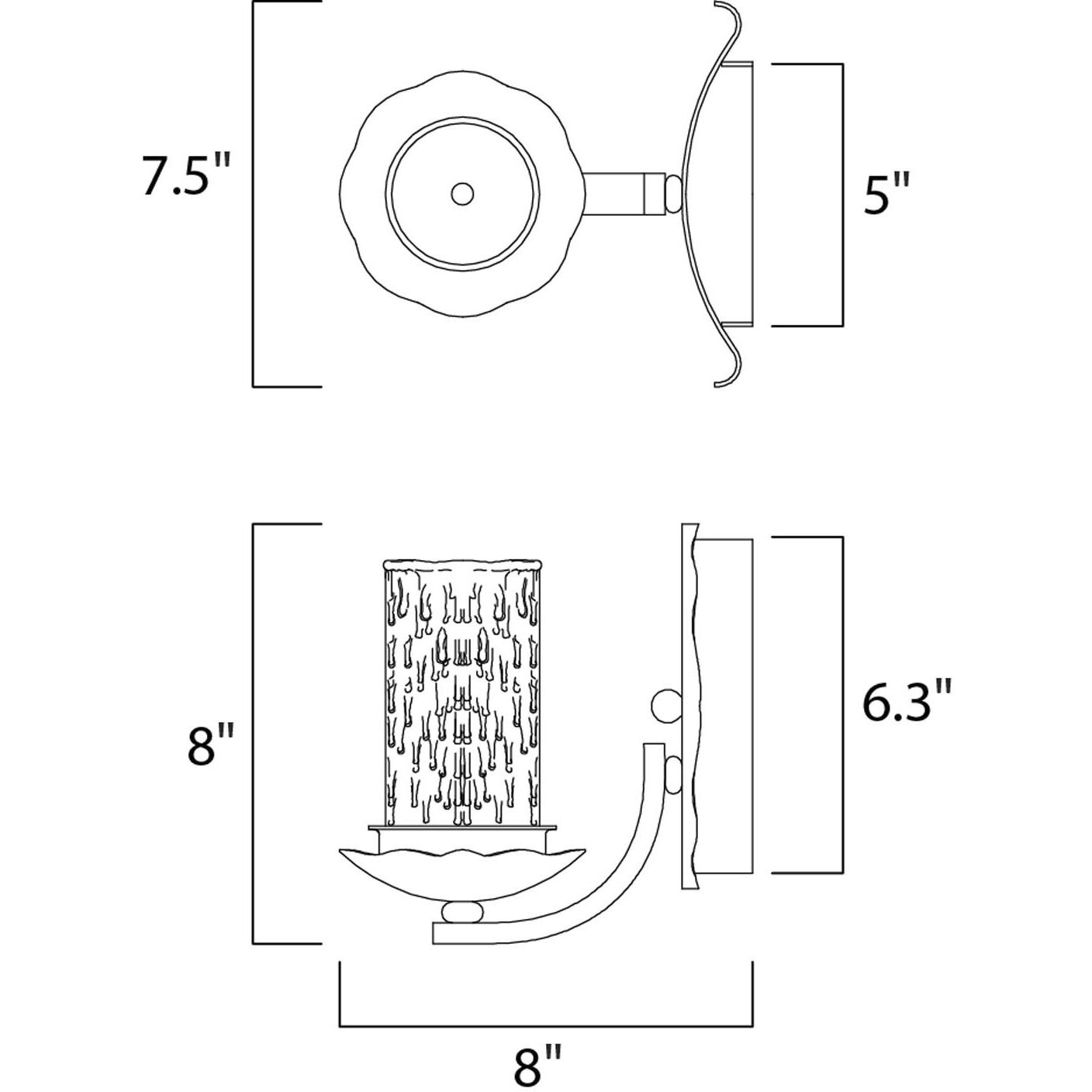 Notre Dame 1 Light 8 inch Oil Rubbed Bronze Wall Sconce Wall Light