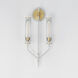 Regent LED 10 inch Light French Gray and Natural Aged Brass ADA Wall Sconce Wall Light