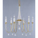 Claymore 6 Light 28 inch Claystone/Gold Leaf Chandelier Ceiling Light