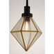 Adorn 1 Light 8 inch Black/Burnished Brass Single Pendant Ceiling Light