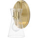 Ava 1 Light 5 inch Natural Aged Brass Bath Vanity Light Wall Light