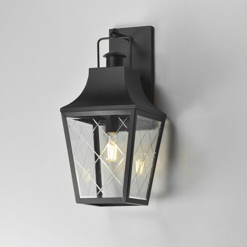 Storybook 1 Light 9.5 inch Black Outdoor Hanging Lantern